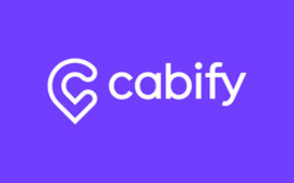 Logo cabify color negativo